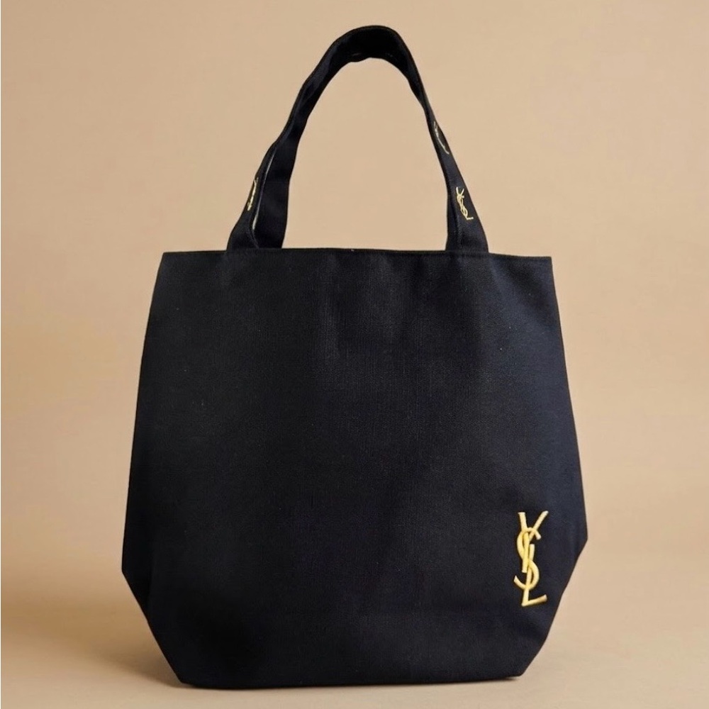 Yves Saint Laurent VIP Black Tote with Gold Logo